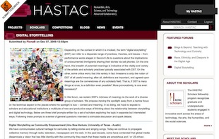 Screenshot of HASTAC.org