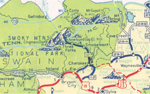 1936 state highway map